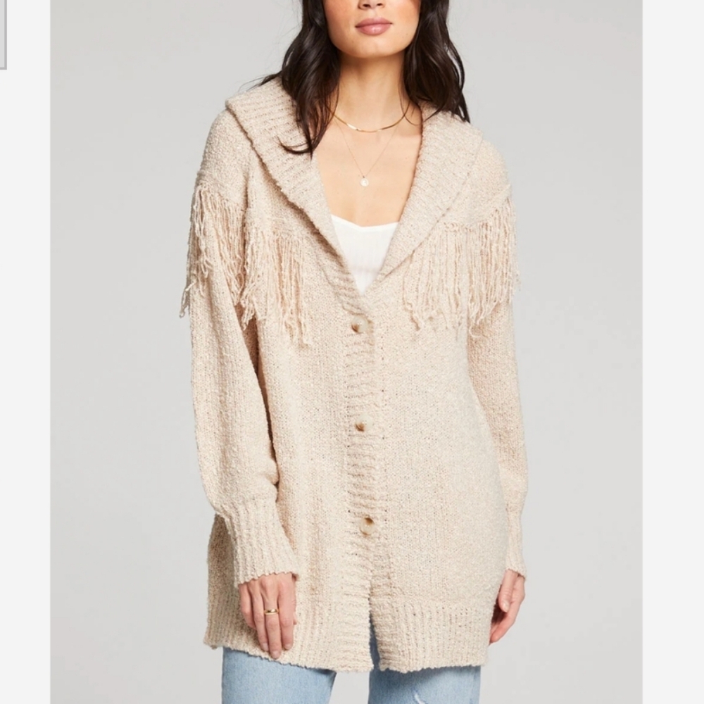Saltwater LUXE Women's Western Cream Cardigan with Fringe Size XS